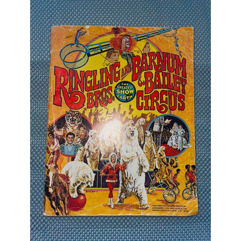 1976 Ringling Bros. and Barnum & Bailey Circus Vintage Program 106 TH Edition
